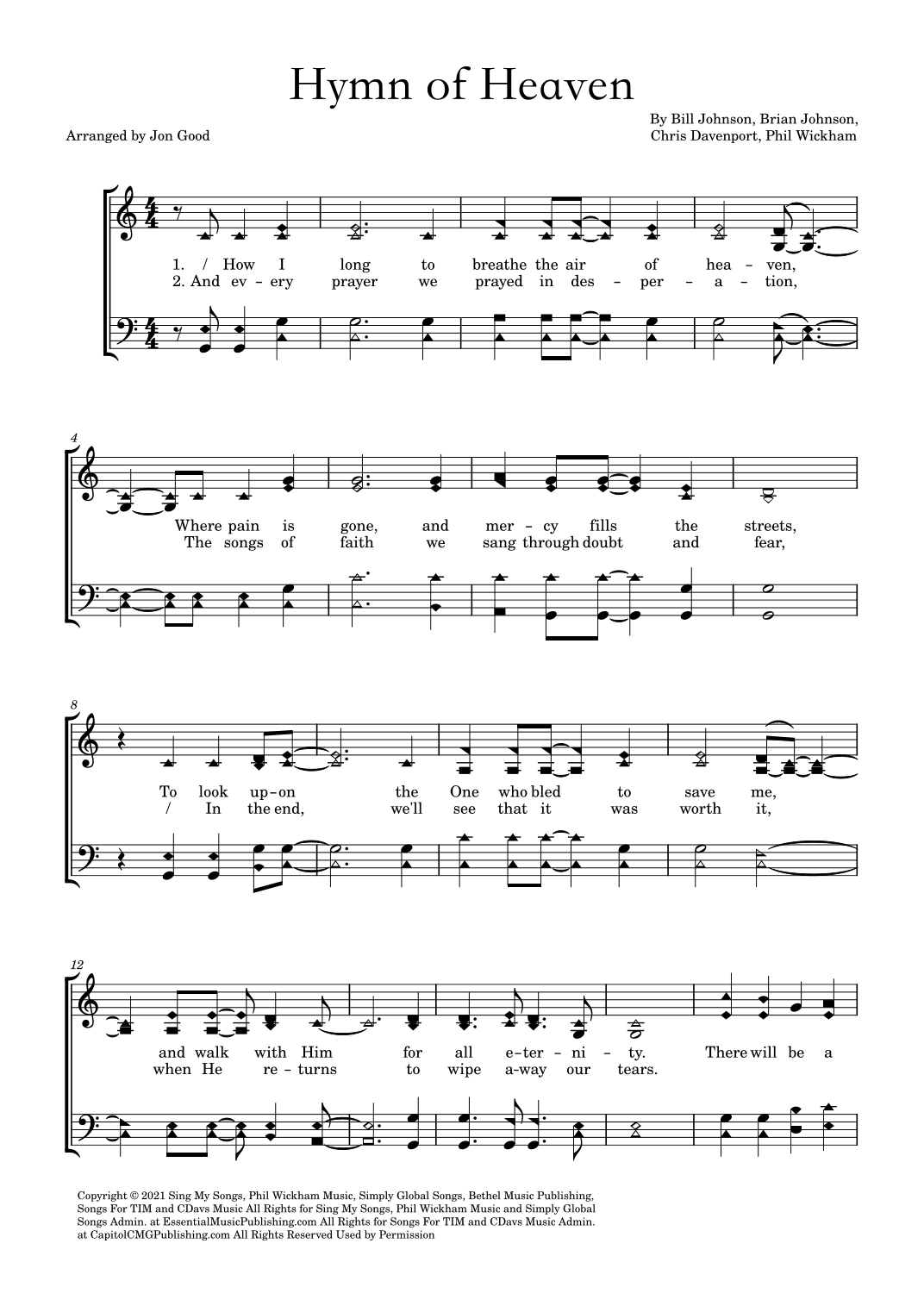 Hymn Of Heaven (arr. Jon Good)