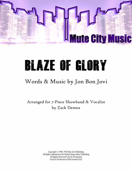 Blaze Of Glory  featured in the film YOUNG GUNS II (arr. Zack Demos)