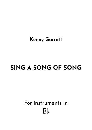 Sing A Song Of Song (arr. Jireh J.)