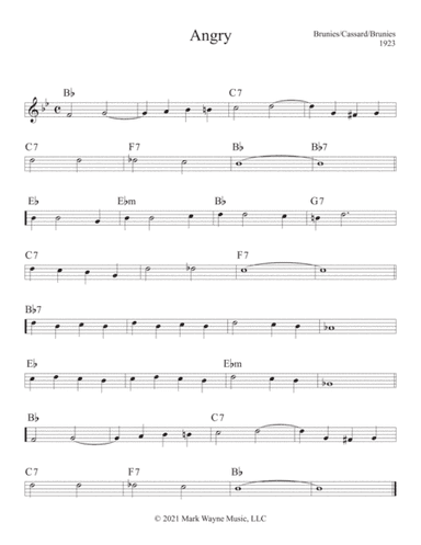 Angry (arr. Mark W. Huxhold)