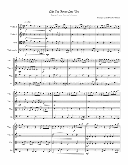 Like I'm Gonna Lose You (arr. KMPeñaflor-Malado)