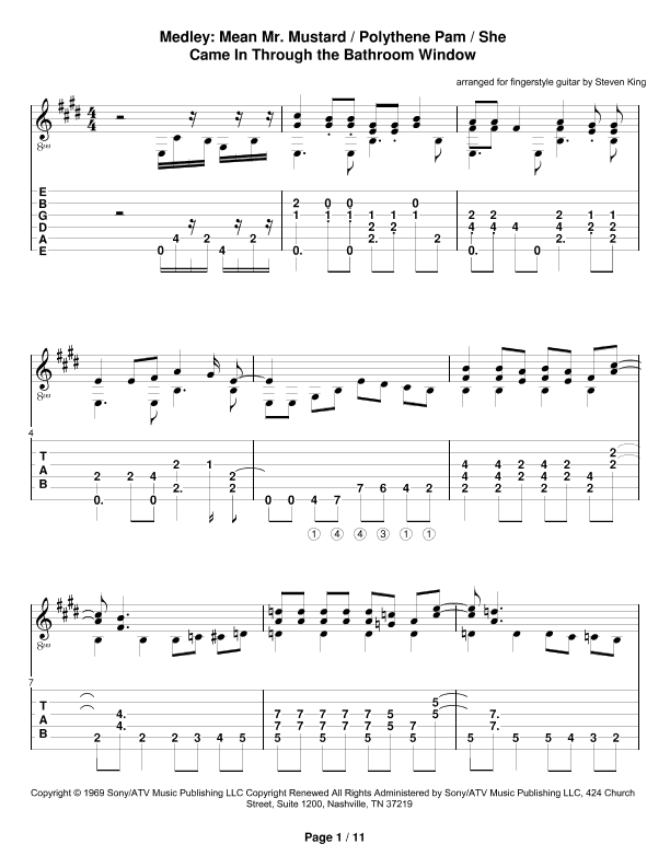 Mean Mr. Mustard (arr. Steven King)