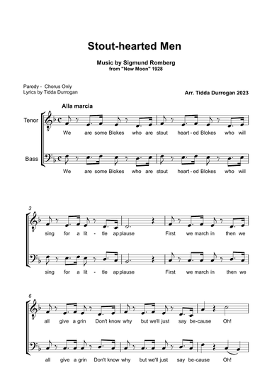Stouthearted Men (arr. Tidda Durrogan)