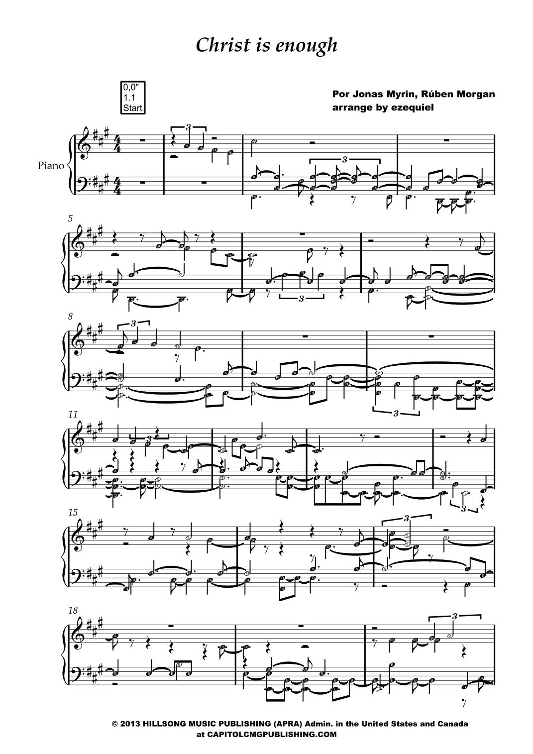 Christ Is Enough (arr. ezequiel zeferino edição)