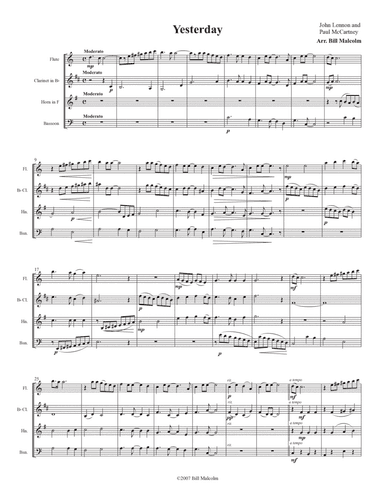 Yesterday (arr. Bill Malcolm)