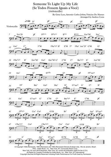 Someone To Light Up My Life (se Todos Fossem Iguais A Voce) (arr. Andrea Costa)