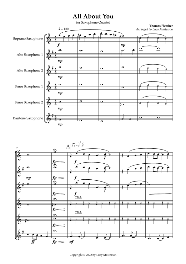All About You (arr. Lucy Masterson)