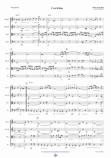 C´est Si Bon (arr. Josef STASTNY)
