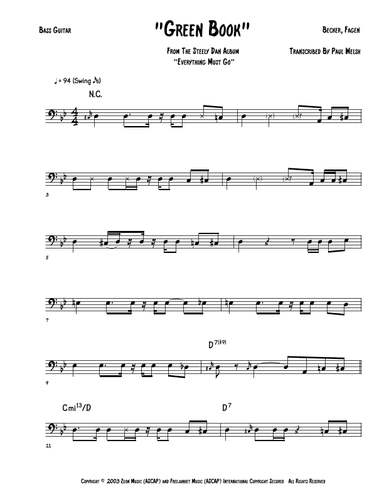 Green Book (arr. Accubass)
