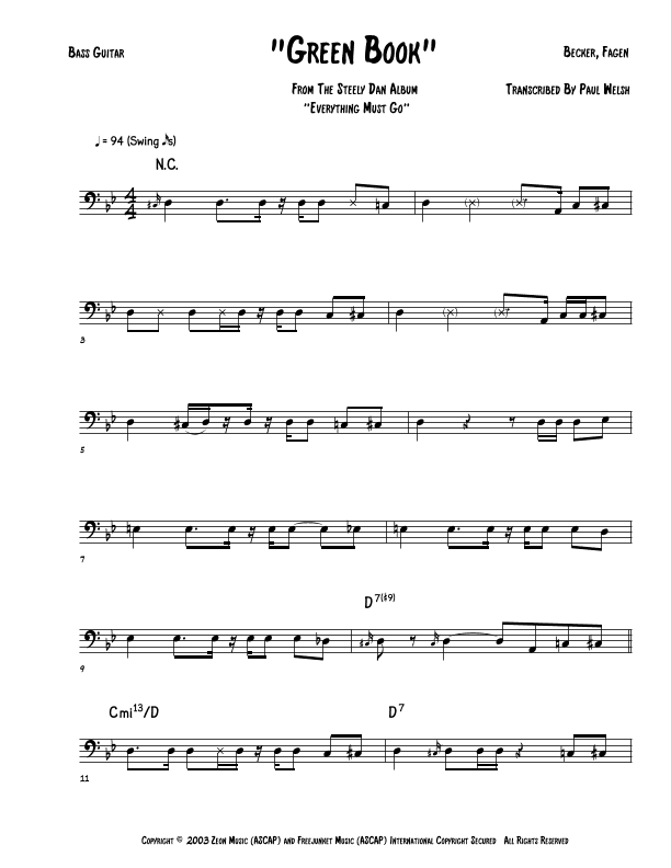 Green Book (arr. Accubass)
