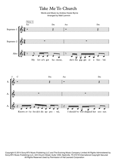 Take Me To Church (arr. Matt Lammin)