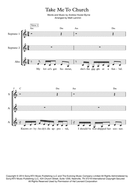 Take Me To Church (arr. Matt Lammin)