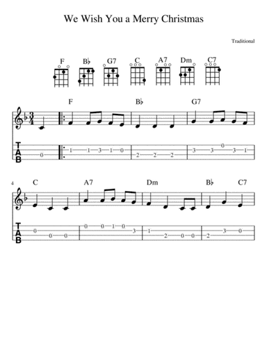 We Wish You a Merry Christmas (Ukulele) (arr. Randy McGravey)
