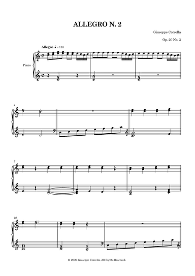Allegro No. 2, Op. 20 No. 3