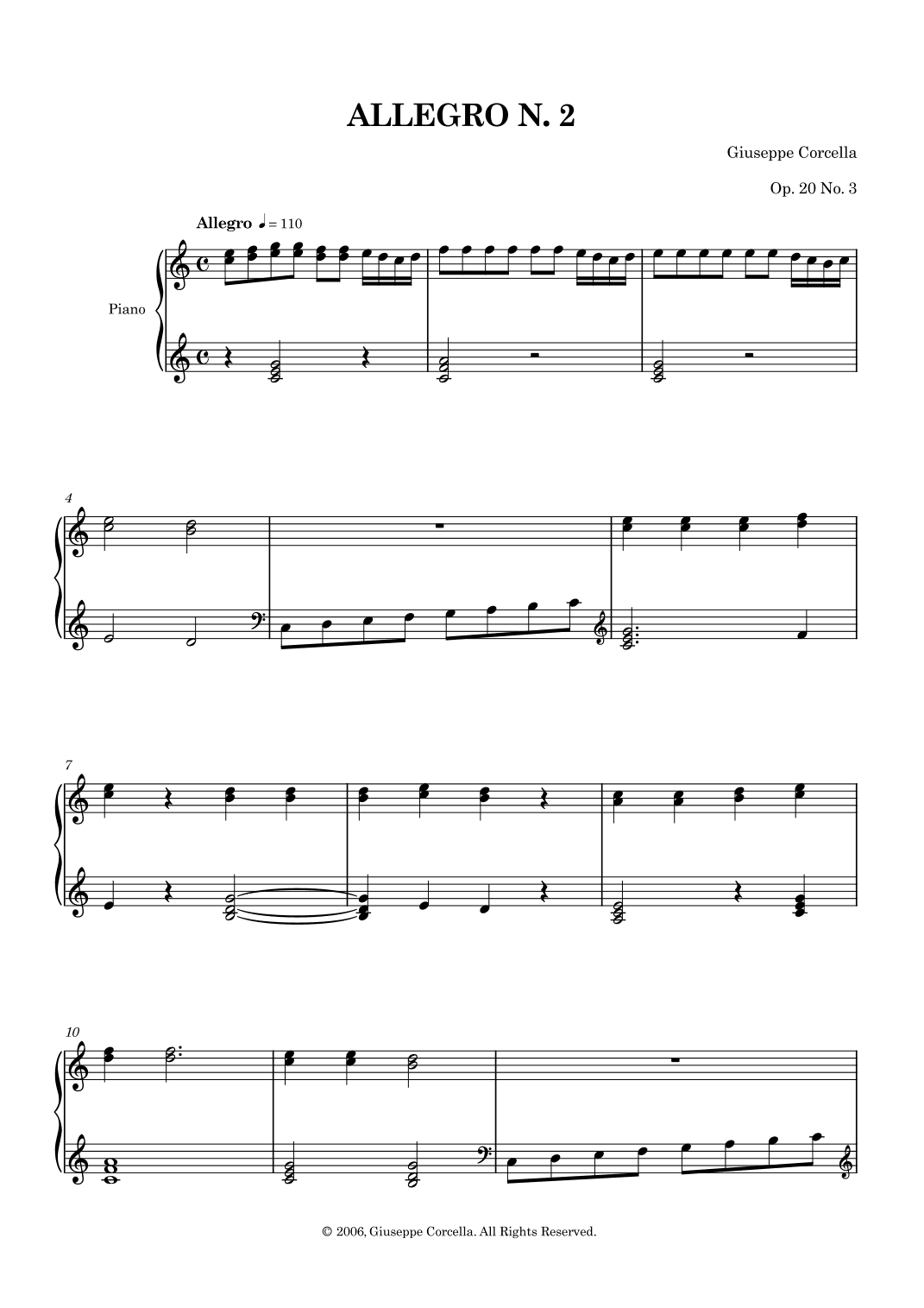 Allegro No. 2, Op. 20 No. 3