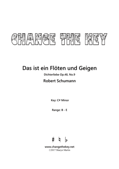 Das ist ein Floten und Geigen - C# Minor (arr. Change the Key)