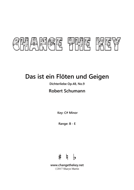 Das ist ein Floten und Geigen - C# Minor (arr. Change the Key)