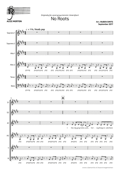 No Roots (arr. Ruben Smits)