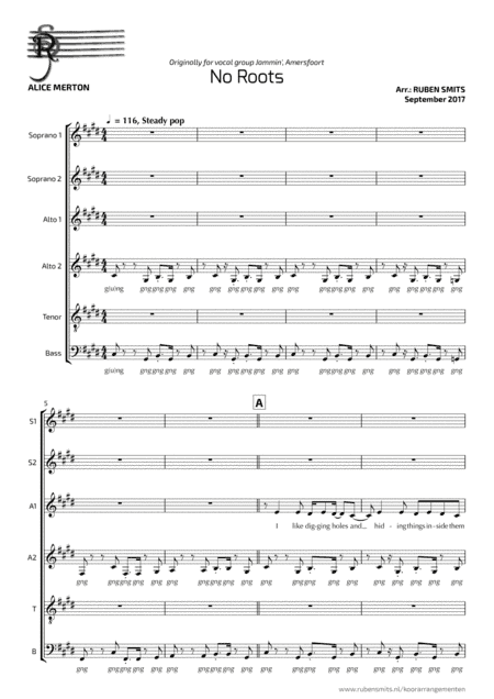 No Roots (arr. Ruben Smits)