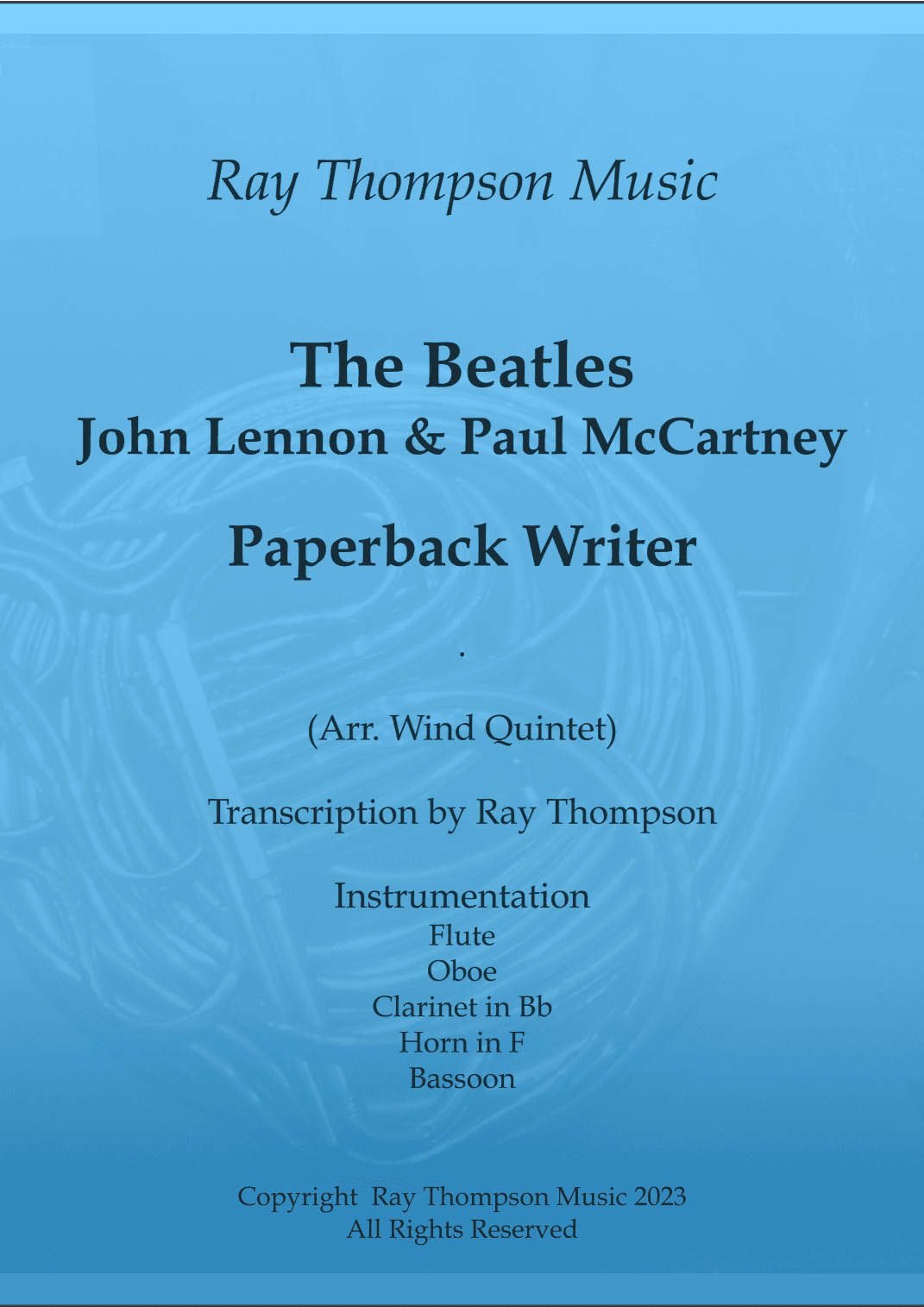 Paperback Writer (arr. Ray Thompson)