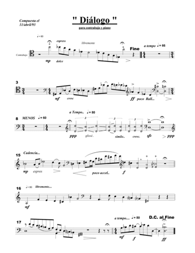 Dialogo for Double Bass and Piano
