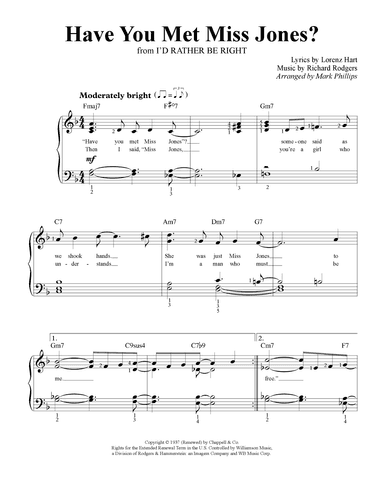 Have You Met Miss Jones? (arr. Mark Phillips)