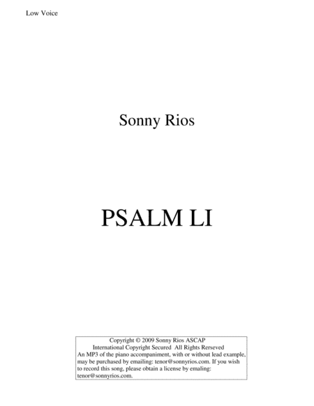 PSALM LI
