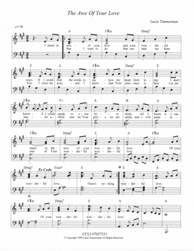 The Awe Of Your Love