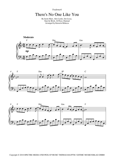 There's No One Like You (arr. Kaiserin Rebecca)