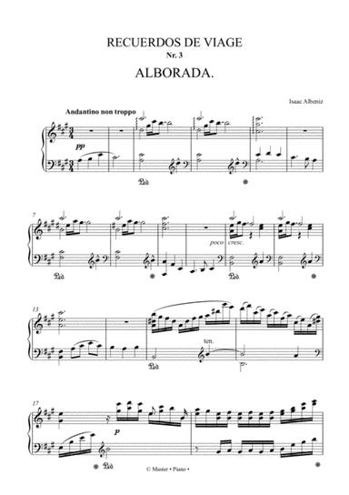 Isaac Albeniz - Alborada for piano solo (arr. MMS)