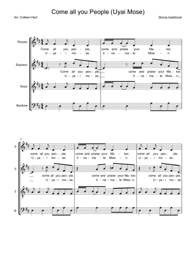 Come all you People (Uyai Mose) arr. Colleen Hart (arr. Colleen Hart)