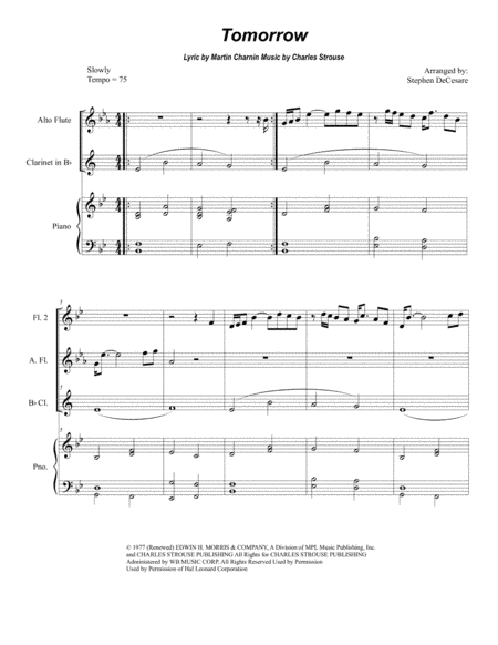 Tomorrow (arr. Stephen DeCesare)