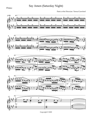 Say Amen (saturday Night) (arr. Teresa Crawford)