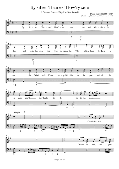 By silver Thames' Flow'ry side (arr. Early Music Scores)