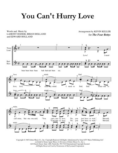 You Can't Hurry Love (arr. Kevin Keller)