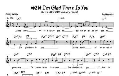 I'm Glad There Is You (in This World Of Ordinary People) (arr. John Fries)