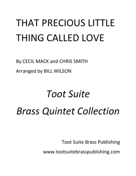 That Precious Little Thing Called Love (arr. Bill Wilson)