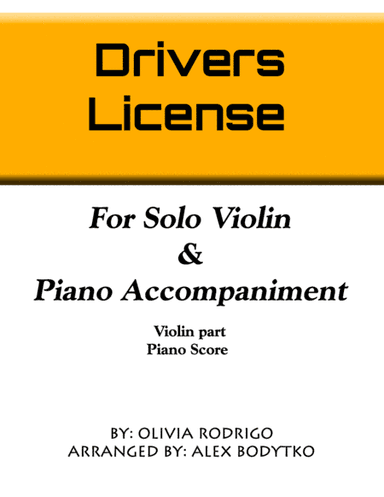 Drivers License (arr. Alex Bodytko)