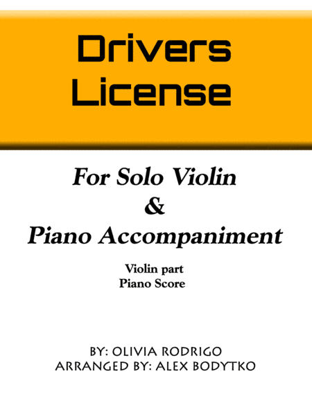 Drivers License (arr. Alex Bodytko)