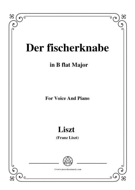 Liszt-Der fischerknabe in B flat Major,for Voice and Piano (arr. MSM)