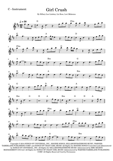 Girl Crush (arr. Fabio Eduardo de Oliveira)