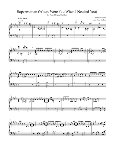 Superwoman (where Were You When I Needed You) (arr. Paul Stelben)