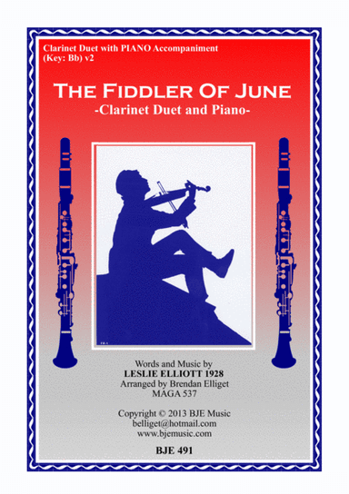 The Fiddler of june - Clarinet Duet and Piano Score  and Parts PDF (arr. Brendan Elliget MAGA 537)