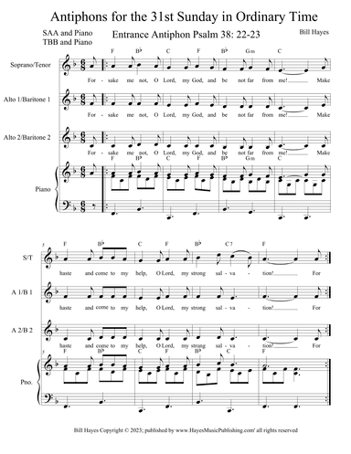 Antiphons for the 31st Sunday in Ordinary Time