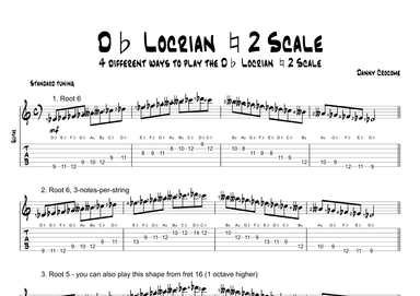 Db Locrian Natural 2 Scale (4 Ways to Play)