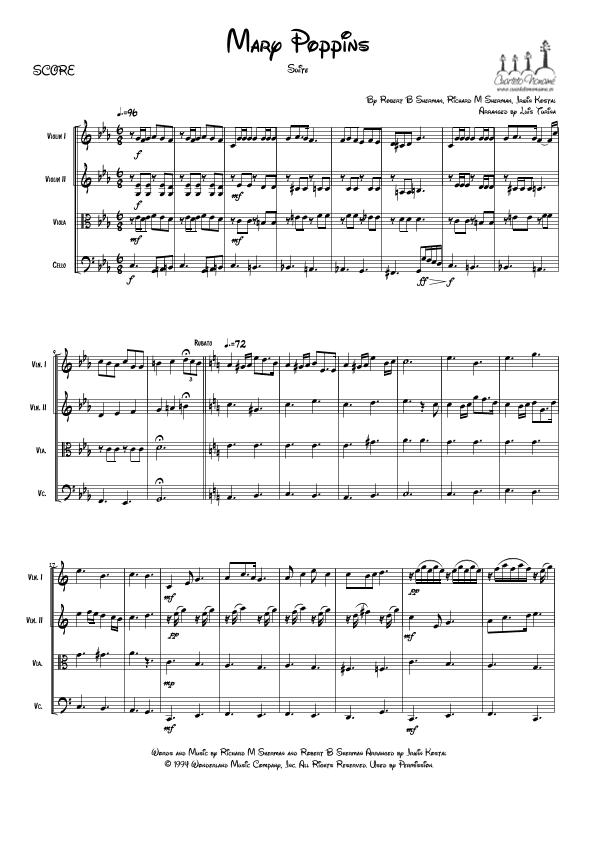 Mary Poppins: A Symphonic Fantasy (arr. Nonamé Música)