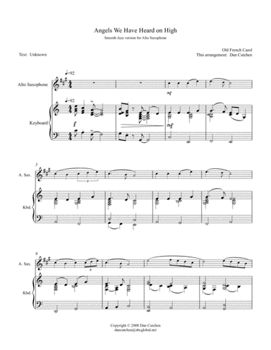 Alto Sax - Angels We Have Heard On High (arr. Dan Cutchen)