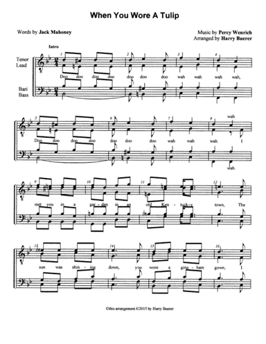 When You Wore A Tulip (arr. Harry Buerer)