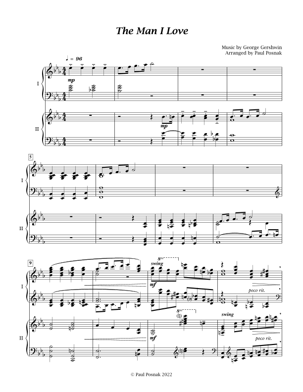 The Man I Love (arr. Paul Posnak)