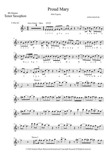 Proud Mary (arr. stefan-lamml.de)